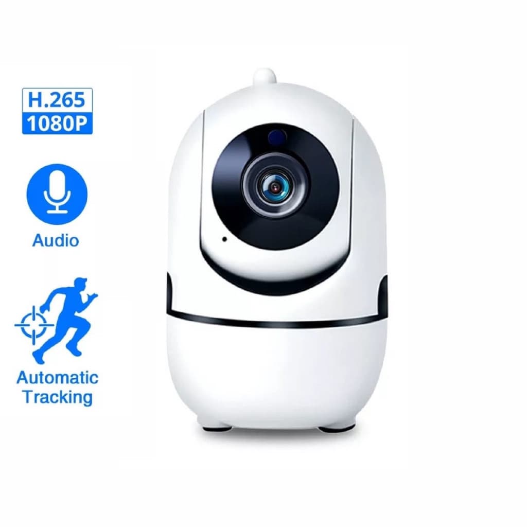 Câmera de Segurança WiFi 360° Full HD 1080p com Áudio, Visão Noturna e Rastreamento Automático | Monitoramento celular