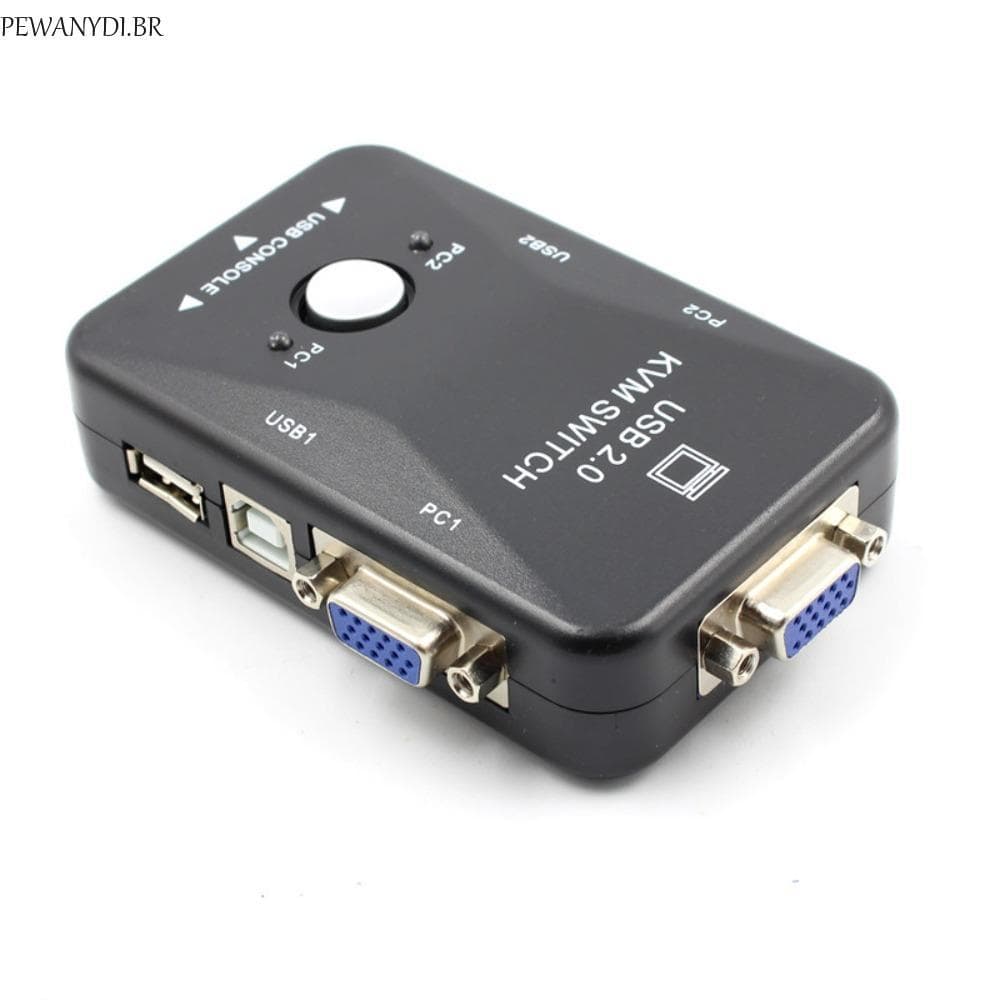 PEWANYDI Switch KVM VGA De 2 Portas , Switcher USB 2.0 Splitter , 2 Em 1 Saída