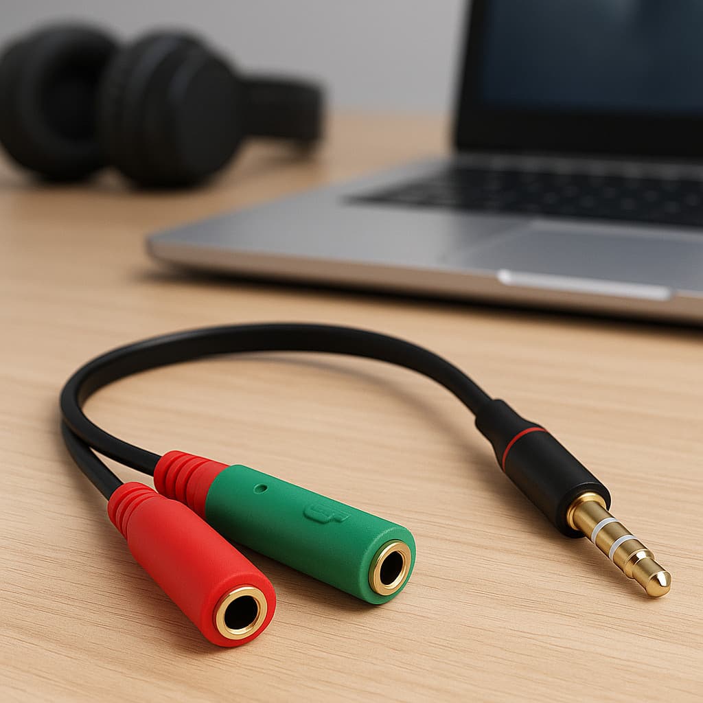 Cabo Adaptador 1 P3 Macho 2 P2 Fêmea Para Fone E Microfone Headset Pc Notebook