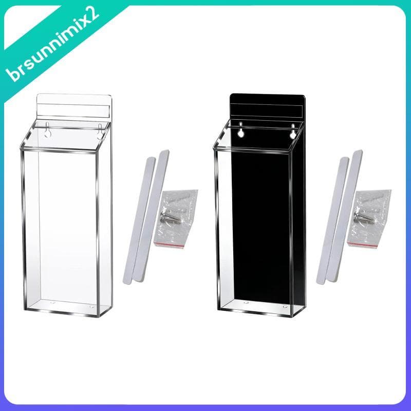[Brsunnimix2] Suporte Para Folhetos Ao Ar Livre Caixa De Exibição De Publicidade Acrílica Multiuso Com Tampa
