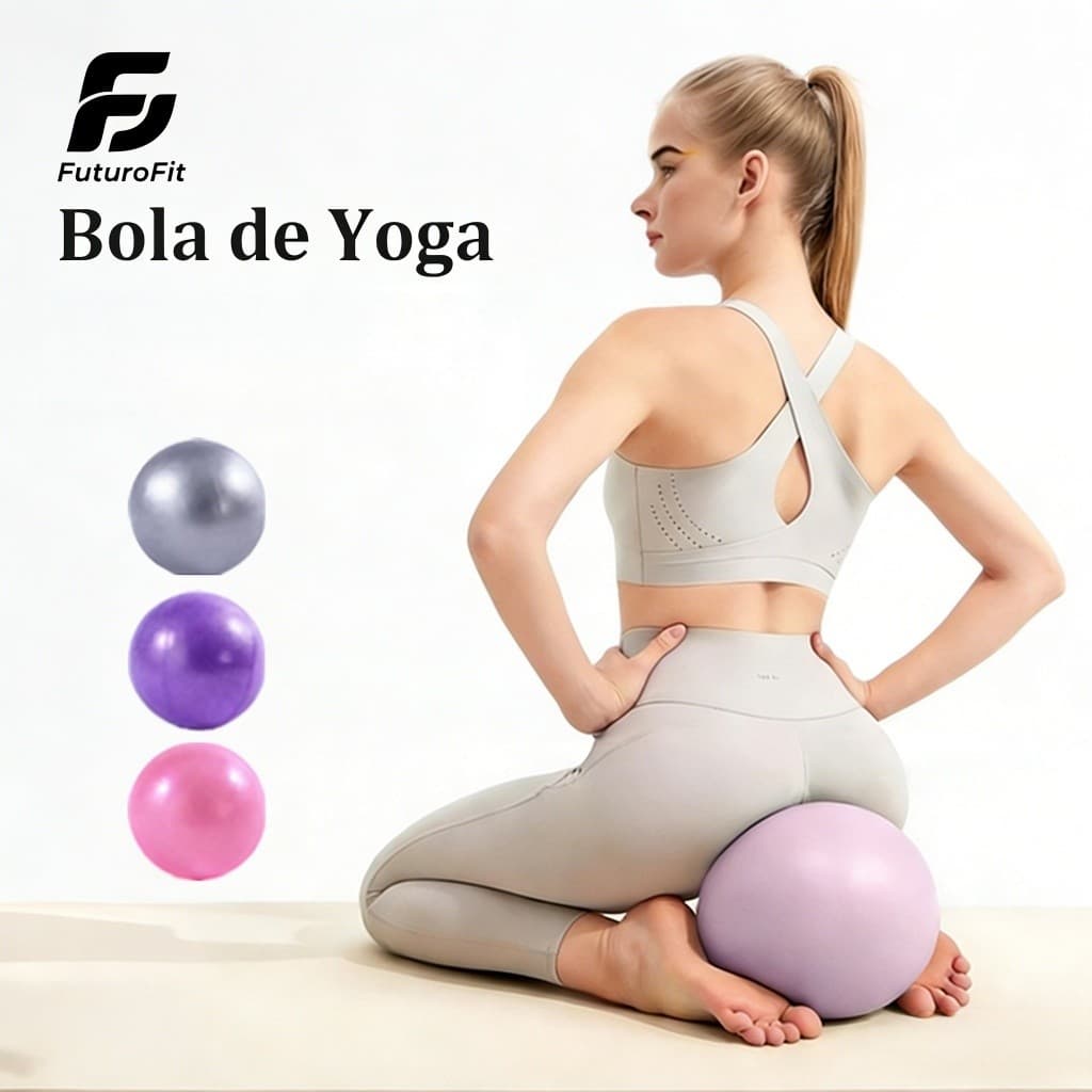 Mini Bola 25cm De PVC Exercício Yoga Pilates Ginastica Treinamento do assoalho pélvico+ Faixas Elásticas