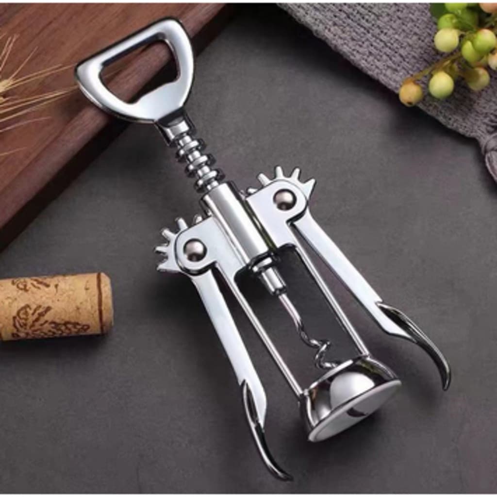 Abridor De Garrafas Saca Rolha Rolhas Vinho Cerveja Forte de metal Multiuso 16,5CM