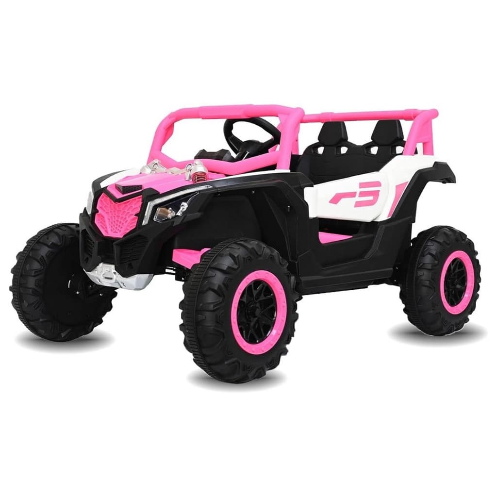 Carro Elétrico Infantil UTV Pulse XR7 12V Rosa Bang Toys Bateria Recarregável Controle Remoto Kids