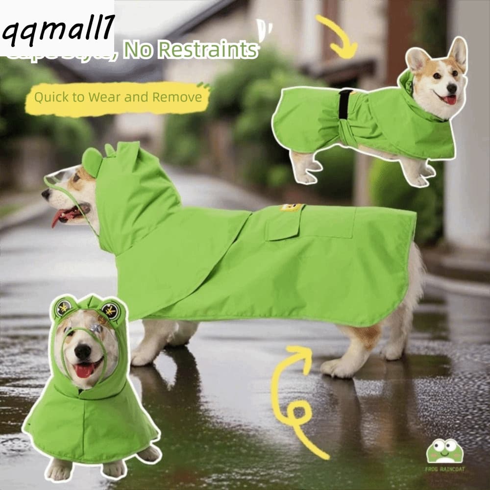 QQMALL1 Capa De Chuva Para Cães , Animais De Estimação À Prova De Vento E Resistente Sujeira , Fácil De Usar , Design Co
