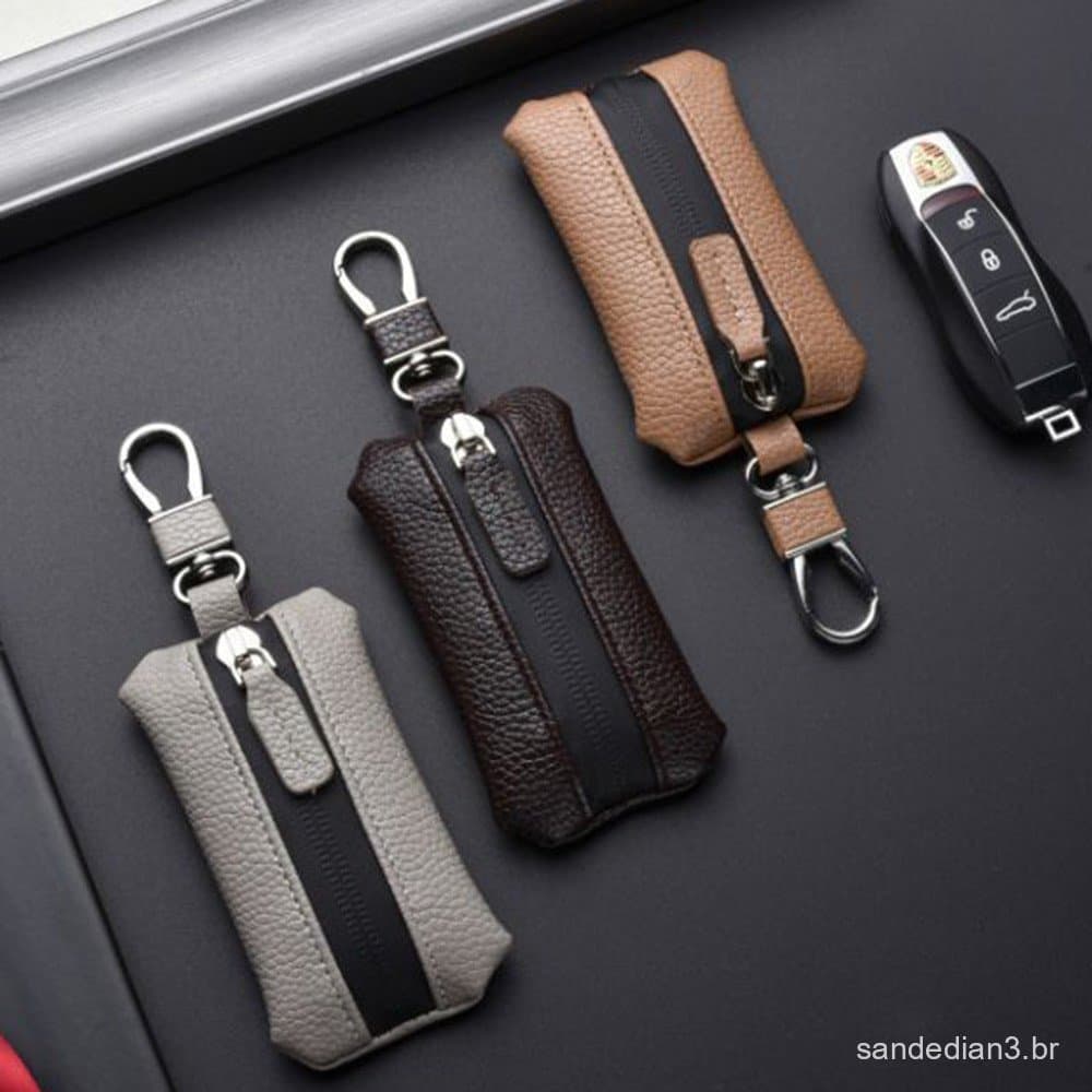 Bolsa De Chave De Carro De Couro Empresarial Para Homens E Mulheres , Universal , Grande Capacidade , Armazenamento , Mi