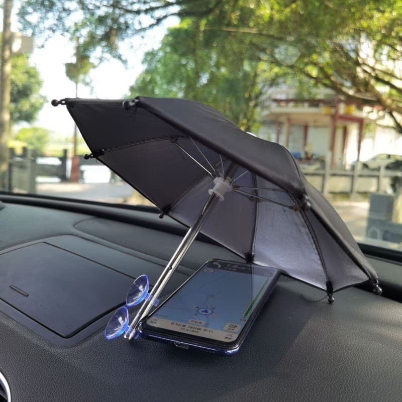 Guarda-chuva com suporte para celular para transmissões ao vivo ao ar livre, mini guarda-chuva, protetor solar para carr