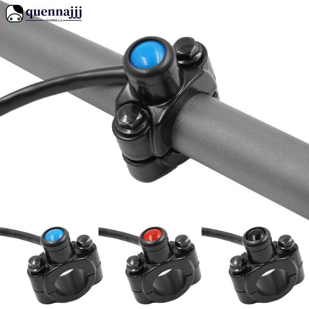 QUENNA 22mm 7/8 " Interruptor Da Motocicleta Guiador Montar Chifre Farol Strobe Momentâneo Botão Moto Acessórios L5P8