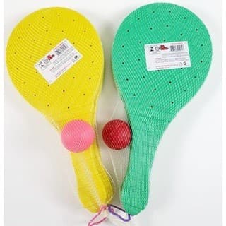 Kit Raquetes De Plastico Para Frescobol + Bolinha e Raquete