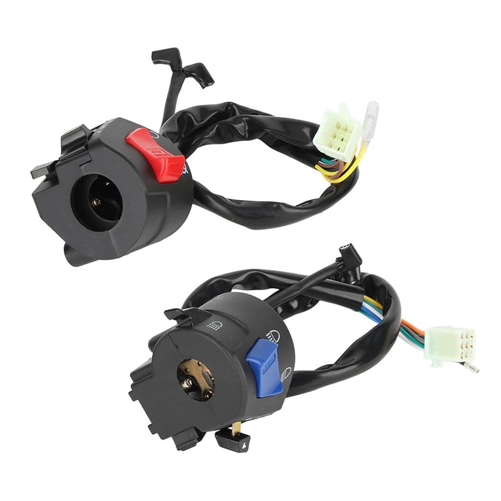 Interruptor de Guidão de Motocicleta, 1 Par de Interruptores de Montagem para Guidão de 7/8 polegadas Esquerdo e Direito