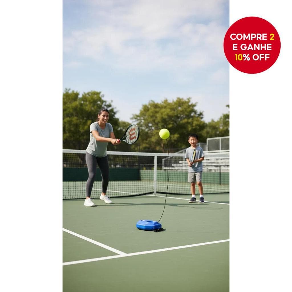  Treinador de tênis portátil, um ótimo companheiro para prática pessoal. Fácil de transportar: design leve, cabe