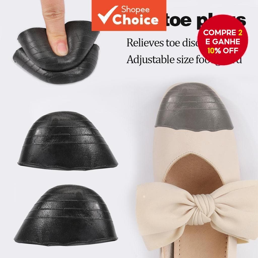 2 Pares De Almofadas Reutilizáveis Para Dedos Do Pé Em Sapatos Grandes, Confortáveis E Ajustáveis