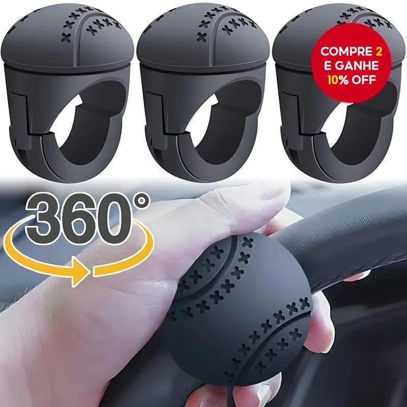  Alça auxiliar para volante de carro, booster para caminhão, bola giratória com botão, alça auxiliar para volante de