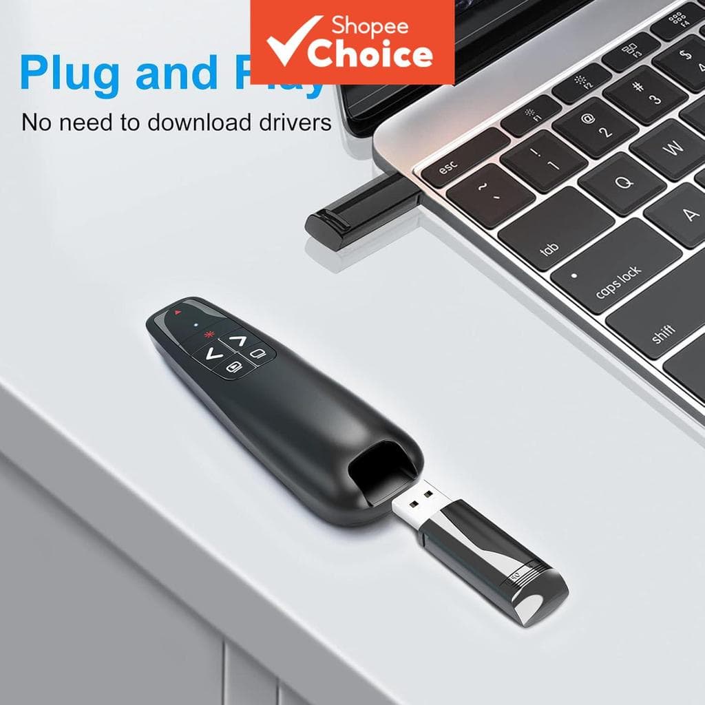  Caneta Apresentadora Laser R400 - Caneta de Apresentação, Slide de Apresentação, Powerpoint, Word, Excel NICE