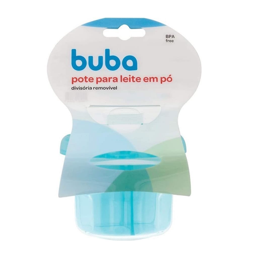 Porta Leite em Pó com Divisórias Removíveis Buba Azul 300ml