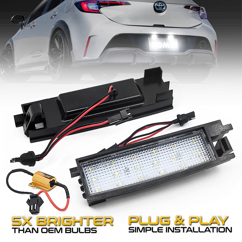 2 Pçs Para Toyota Corolla iM Yaris Rav4 Auris Aygo Avalon Vitz Solara Echo iQ Vanguard LED Luz Da Placa De Licença Lâmpa