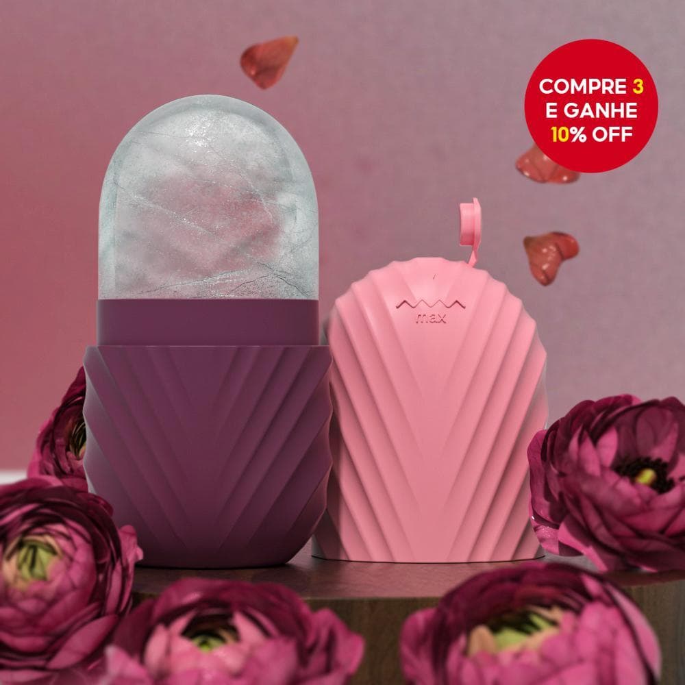 Rolo De Resfriamento Reutilizável De Bola De Gelo Facial De Silicone Para Aliviar O Inchaço-Sem Necessidade De Baterias