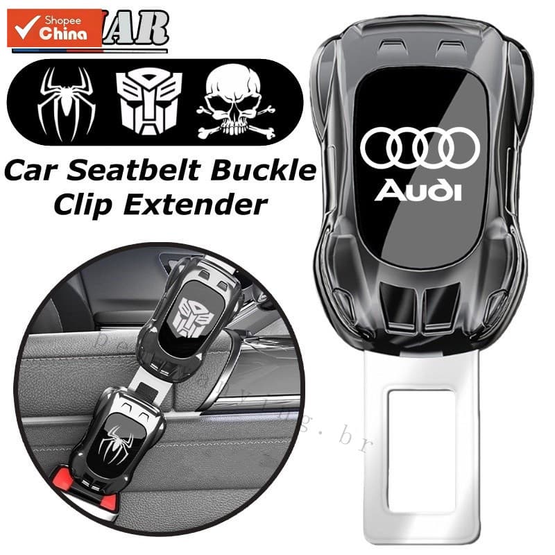 1/2 Unidades Extensor de Fivela de Cinto de Segurança para Carro Audi, Formato Esportivo, Conversor de Fivela de Seguran