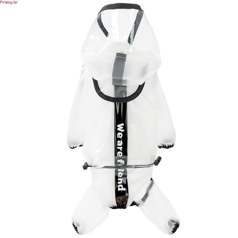 Cão de comércio exterior moda emendar capa de chuva de cachorro grande de cabelo dourado