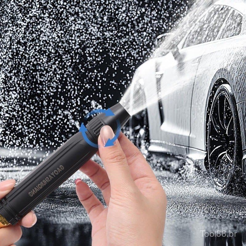 Bico de Mangueira Ajustável 4 em 1 - Com Conector - Pulverizador de Alta Pressão - Lavadora de Carros - Lavadora de Pres