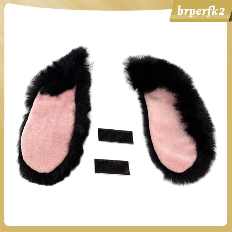 [Brperfk2] Coelho Orelha Capacete Decoração Material De Pelúcia Para Homens Mulheres Ajuste Universal Ciclismo Ao Ar Liv