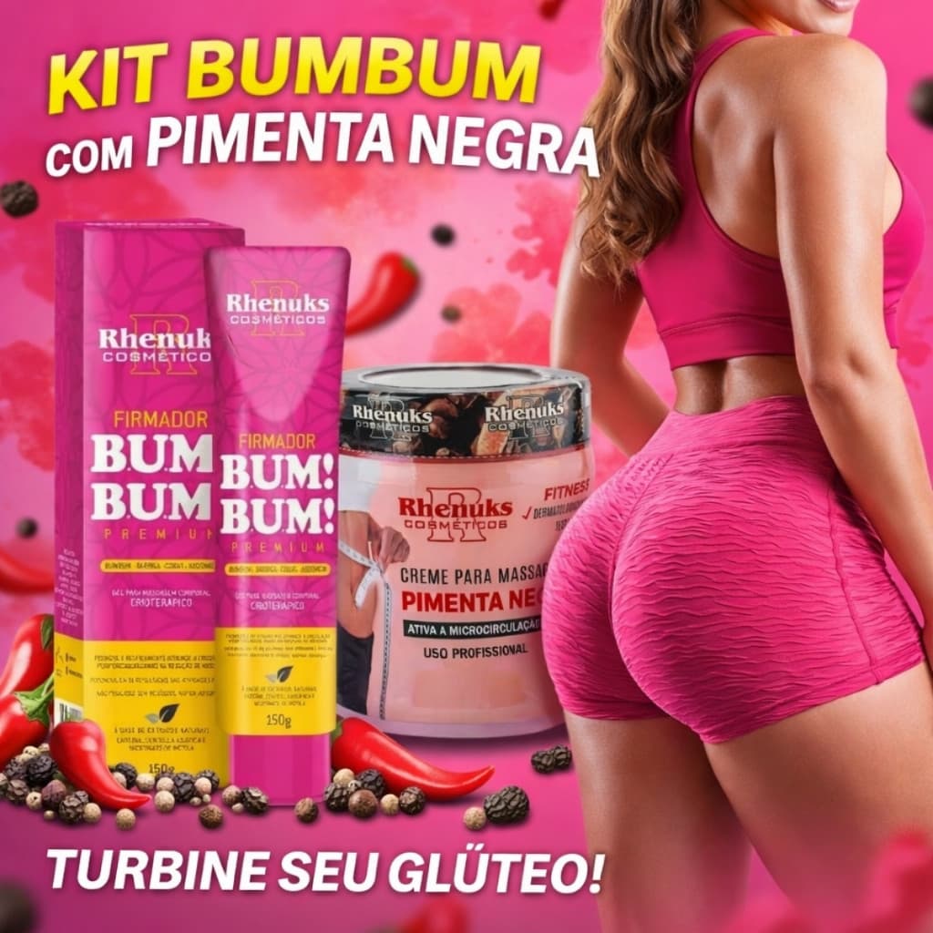 kit Firmador de Bumbum + Redutor de Medidas Pimenta Negra