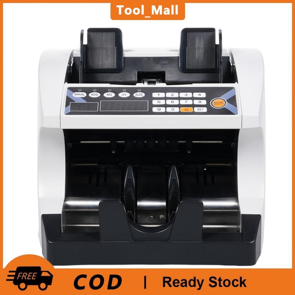Máquina de contagem automática de notas de dinheiro multimoedas com detector de falsificação UV MG display externo para