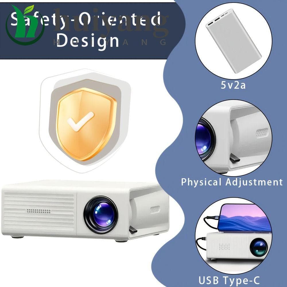 HUIYANG Mini Projetor , Portátil De Alto-Falante Embutido Com Controle Remoto , Tecnologia LCD