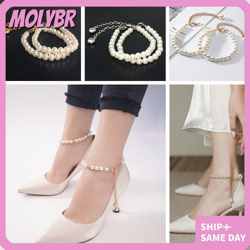 MOLYBR Tiras De Sapatos De Salto Alto Banda Tornozelo Segurando Corrente Tornozeleiras Gravata Ajustável