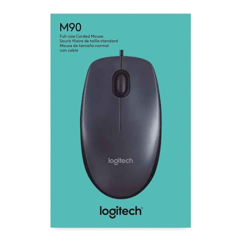 Mouse com fio USB Logitech M90 Preto 1000dpi Lacrado na Caixa