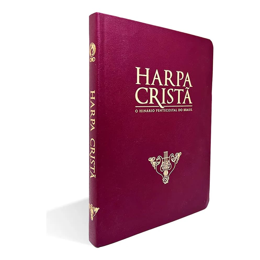 Harpa Cristã Grande CPAD Semi Luxo | Capa em Couro Sintético Vinho com Acabamento Sofisticado