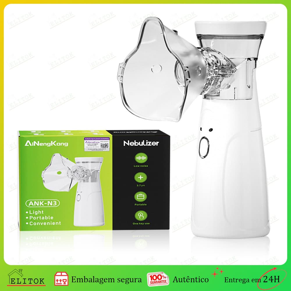 Nebulizador Infantil ANK-N3 Portátil Ultrassônico Silencioso Para Crianças e Adultos Dispositivo de Inalação