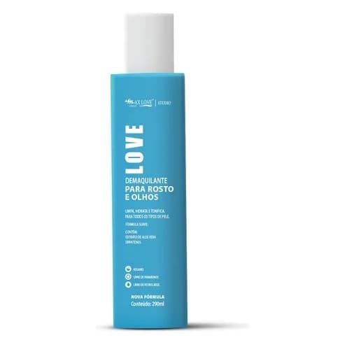 Max Love Água Micelar Demaquilante para Rosto e Olhos 290mL