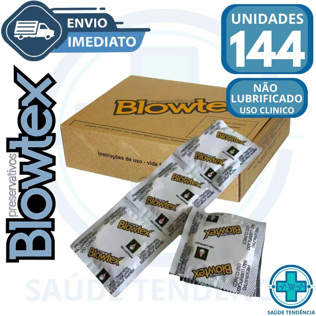 Caixa 144 Camisinha Preservativo Blowtex NÃO LUBRIFICADO 