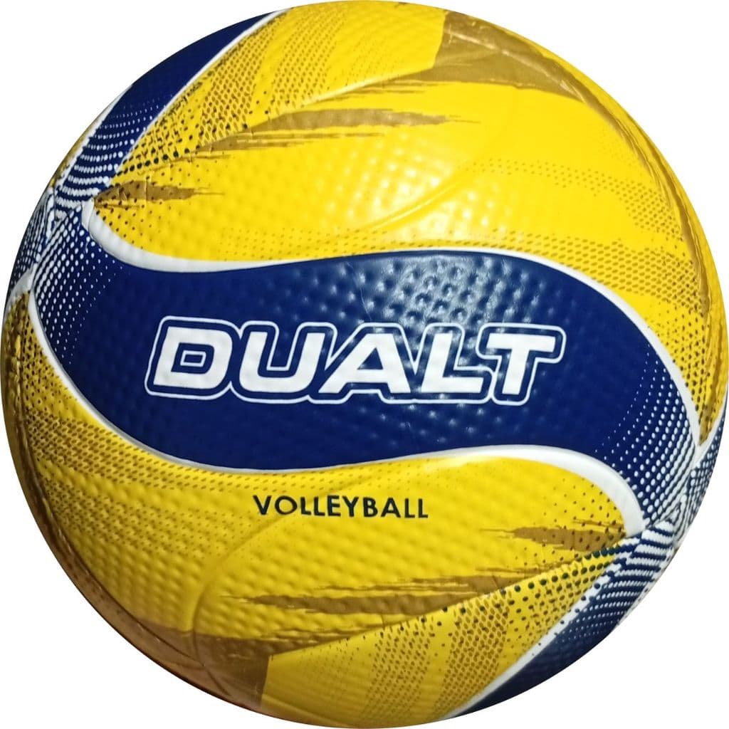 Bola Vôlei Profissional VP 8000 PU Power Soft Dualt - Tecnologia TechFusion (Dourada/Azul/Amarelo)