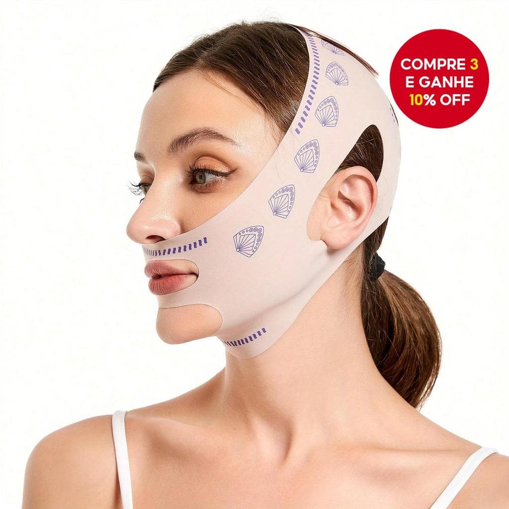 Correia De Queixo Para Levantamento Facial Em Forma De V-Gravação Portátil Lifting De Ioga , E Aperto , Adequada Uso Diu