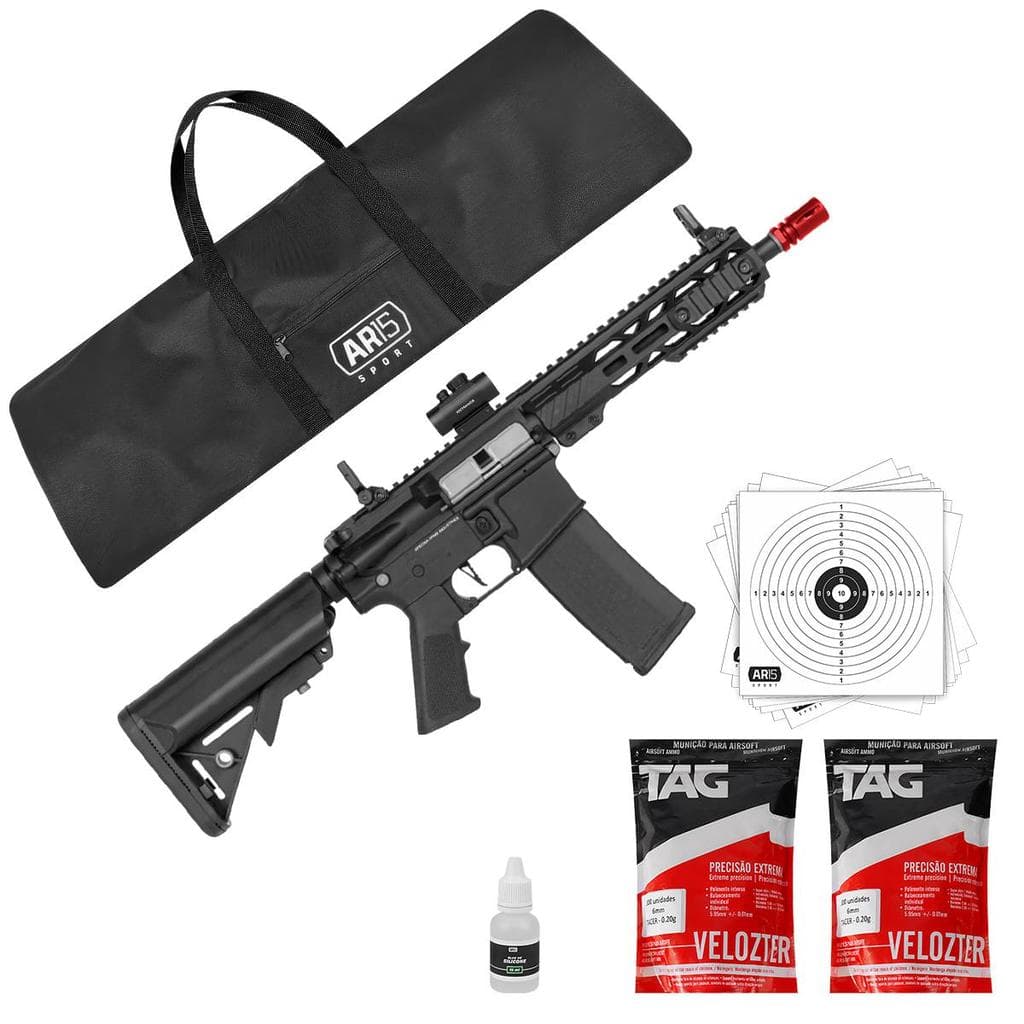 Airsoft M4 6mm Specna Arms SA-F08 Flex AEG Preta + Mira