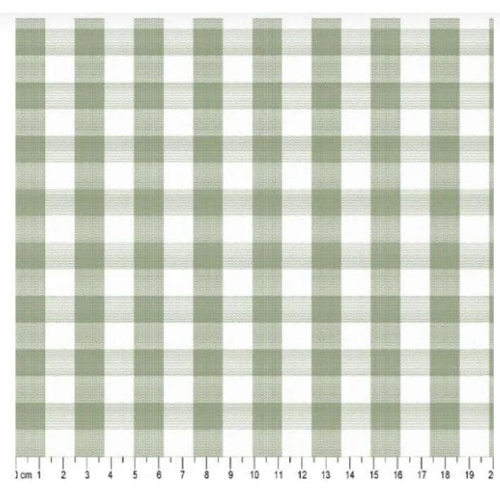 Tecido Tricoline Fio Tinto Xadrez padrão 20XM Verde Malva 1134, 50x150cm Tecidos Caldeira