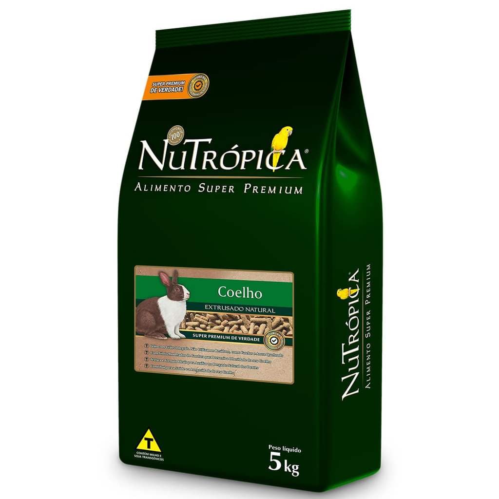 Ração Nutrópica Super Premium Coelho Natural 5kg Alimento Completo Comida para Coelhos