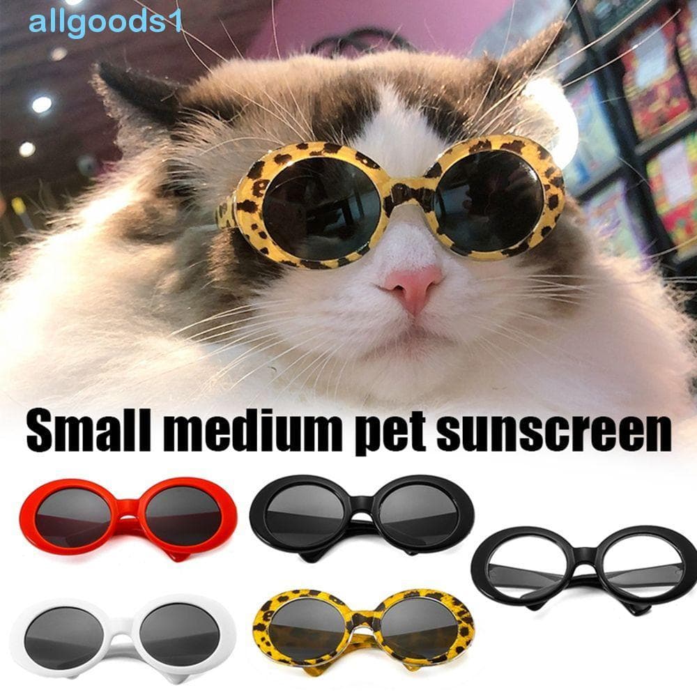 ALLGOODS Óculos Para Gatos , Produtos Animais De Estimação , Acessórios Redondos De Plástico Vintage