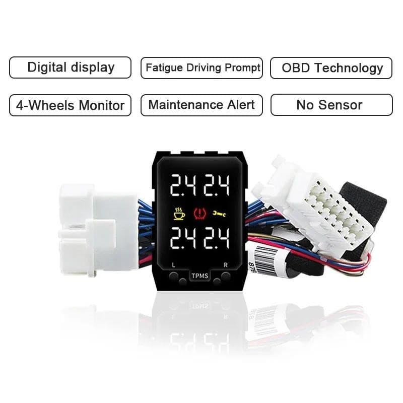 Sistema Digital De Monitoramento De Pressão Dos Pneus Do Carro OBD TPMS Unidade Segurança Alarme Sem Sensor Para Mitsubi