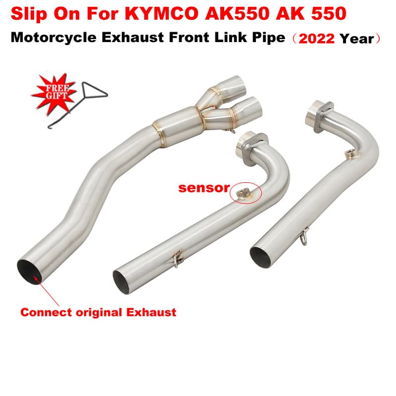Para KYMCO AK550 AK 550 2023-2025 Sistema De Escape Da Motocicleta Cabeçalho Tubo Dianteiro Conectar Silenciador Aço Ino