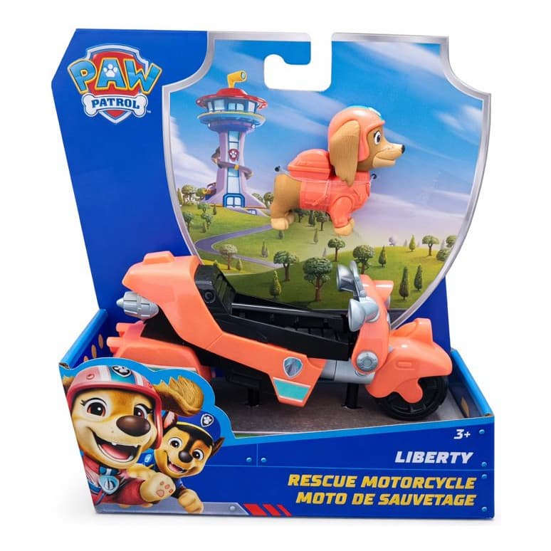 Veiculo Solido Patrulha Canina - Motocicleta Com Boneca Da Liberty Sunny