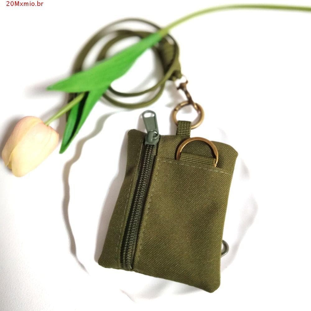 MXMIOB Bolsa De Moedas Pendurada No Pescoço , Mini Carteira Quadrada Casual De Tecido Oxford , Com Cordão Porta-Cartões 