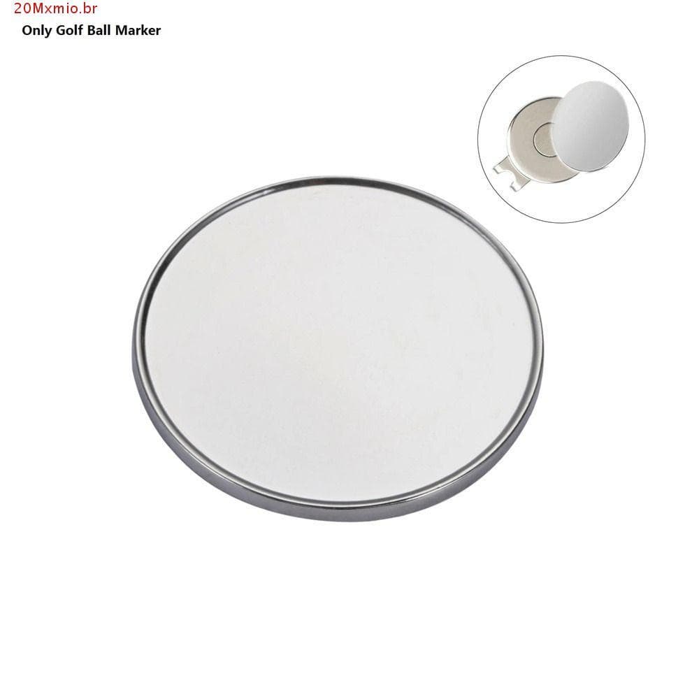 MXMIOB Marcadores De Bola De Golfe Acessórios Auxiliares De Treinamento Ferramenta Esportiva De Metal Prateado Clipe De 
