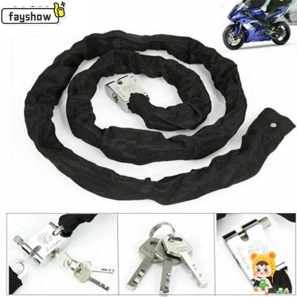 FAYSHOW 90cm Bloqueio De Corrente De Bicicleta Acessórios De Ciclismo Portáteis Metal Seguro Resistente