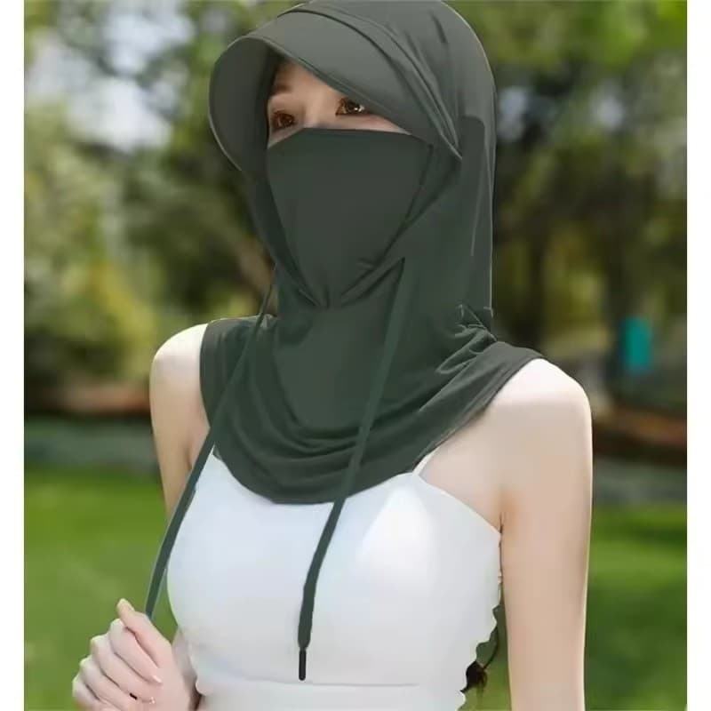 Máscara de Seda 45x40cm UV Protetor Bandana Todas Estações Do Ano Unissex Blindagem Facial P.HQ