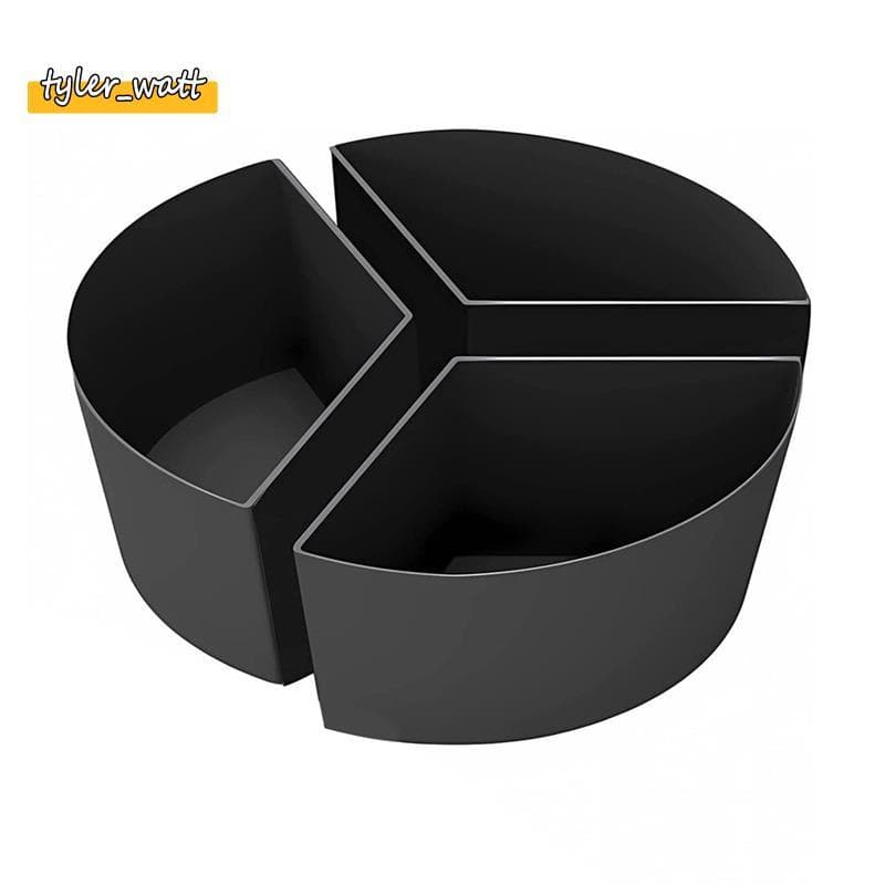 [tyler_w] Forros Para Fogão Lento , Divisor De Silicone Panela Oval E Redondo 6QT (Preto)