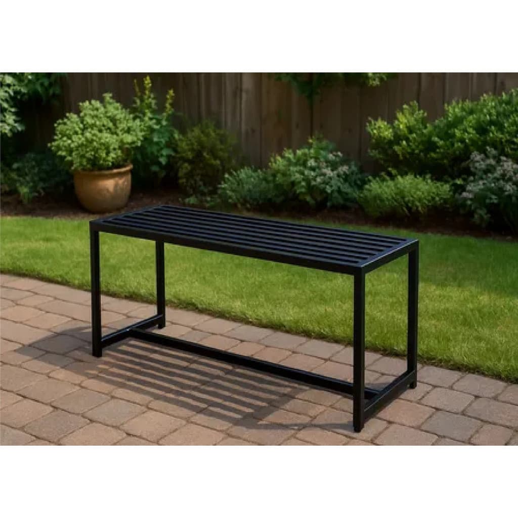 Banco em Aço Estilo Industrial 100cm – Jardim Sala de Espera