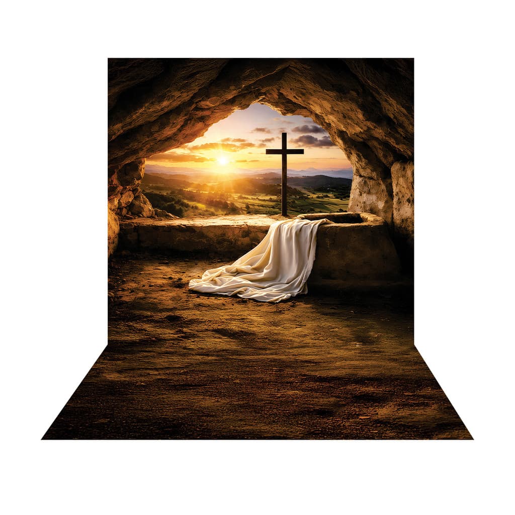Fundo Fotográfico Páscoa Religiosa Em Tecido 2,20m x 1,50m