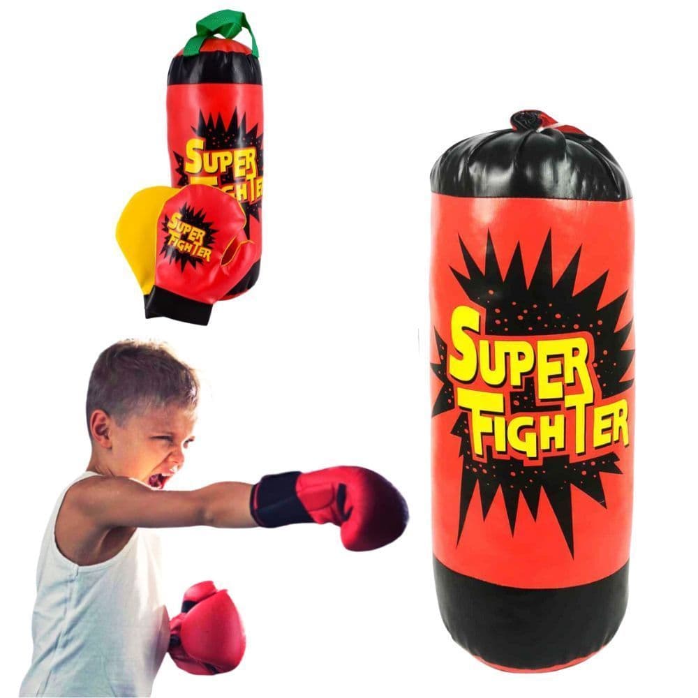 Kit Boxe Infantil com Saco de Pancada 41cm + Luvas – Diversão e Esporte para Crianças
